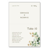 Eucalyptus Greenery & Gold Gastennamen Plaats Kaar Kaart (Voorkant)