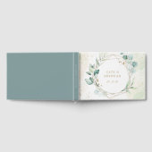 Eucalyptus Greenery Gold Geometric Elegant Wedding Gastenboek (Volledig)
