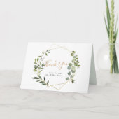 Eucalyptus Greenery Gold Geometric Lijst Hartelijk Kaart (Voorkant)