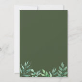 Eucalyptus Greenery Gold Geometric Lijst Wedding Kaart (Achterkant)