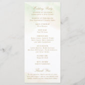Eucalyptus Greenery Gold Geometric Wedding Programmakaart (Achterkant)