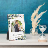 Eucalyptus greenery gold glitter foto bruiloft fotoplaat (Zijkant)