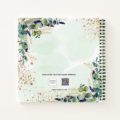 Eucalyptus greenery gold glitter notitieboek (Achterkant)