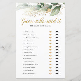 Eucalyptus greenery gold gok wie het spel zei