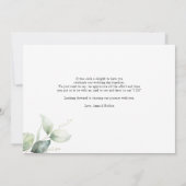 Eucalyptus Greenery Gold Hand-Lettered Wedding Bedankkaart (Achterkant)