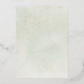 Eucalyptus Greenery Gold Leaves Botanical Wedding Folie Uitnodiging (Achterkant)