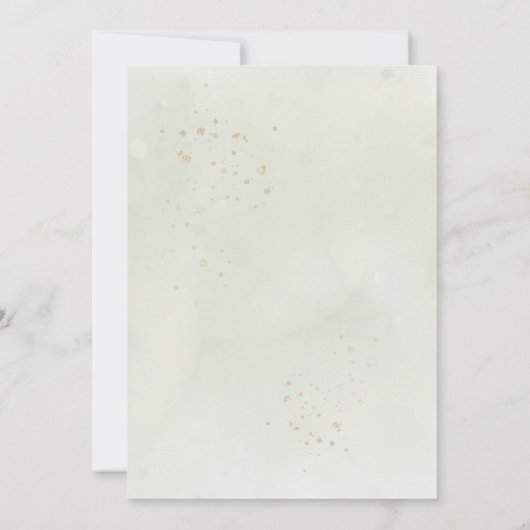 Eucalyptus Greenery Gold Leaves Bridal Brunch Kaart (Achterkant)