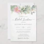 Eucalyptus Greenery Gold Leaves Bridal Luncheon Kaart (Voorkant)