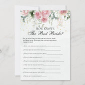 Eucalyptus Greenery Gold Leaves Bridal Shower game Kaart (Voorkant)