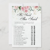 Eucalyptus Greenery Gold Leaves Bridal Shower game Kaart (Voorkant)