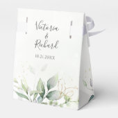 Eucalyptus Greenery Gold Leaves Elegant Wedding Bedankdoosjes (Achterkant)