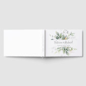 Eucalyptus Greenery Gold Leaves Elegant Wedding Gastenboek (Volledig)