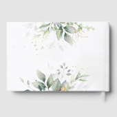 Eucalyptus Greenery Gold Leaves Elegant Wedding Gastenboek (Achterkant)