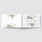 Eucalyptus Greenery Gold Leaves Elegant Wedding Gastenboek (Volledig)