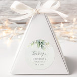 Eucalyptus Greenery Gold Leaves Elegant Wedding Ronde Sticker<br><div class="desc">Mooie bruiloft Dank jullie stickers met waterverf eucalyptus en gouden bladeren.</div>