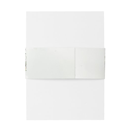 Eucalyptus Greenery Gold Leaves Elegant Wedding Uitnodigingen Wikkel (Achterkant Voorbeeld)