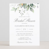 Eucalyptus Greenery Gold Leaves Vrijgezellenfeest Kaart