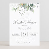 Eucalyptus Greenery Gold Leaves Vrijgezellenfeest Kaart