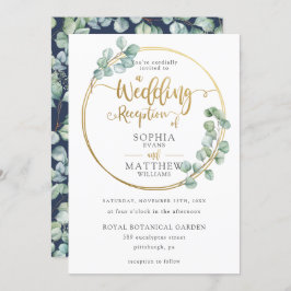 Eucalyptus Greenery Gold Lijst Weddenschap Kaart