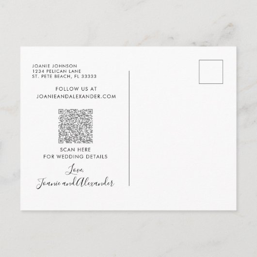 Eucalyptus Greenery Gold Metallic Save the Date Aankondigingskaart (Achterkant)