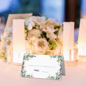 Eucalyptus greenery gold names bruiloft plaatskaartje