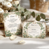 Eucalyptus Greenery Gold RSVP met Maaltijdkeuzes