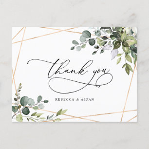 Eucalyptus Greenery Gold Weddenschap Hartelijk dan Briefkaart