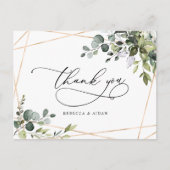 Eucalyptus Greenery Gold Weddenschap Hartelijk dan Briefkaart (Voorkant)