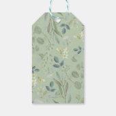 Eucalyptus Greenery Gold Wedding Party Favors Cadeaulabel (Achterkant)