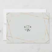 Eucalyptus Greenery Gold Wedding Rehearsal Dinner Kaart (Achterkant)