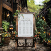 Eucalyptus Greenery & Gold Wedding Zitting Grafiek Poster