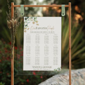 Eucalyptus Greenery & Gold Wedding Zitting Grafiek Poster