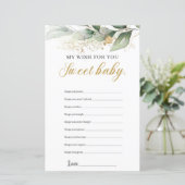 Eucalyptus greenery Gold wil baby spel (Staand voorkant)