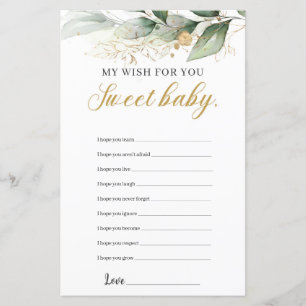 Eucalyptus greenery Gold wil baby spel