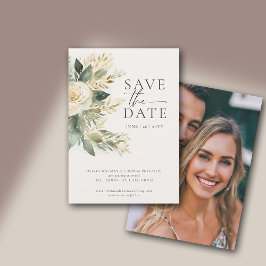 Eucalyptus Greenery Goud Groen Elegant Huwelijk Save The Date