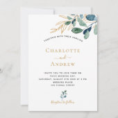 Eucalyptus greenery goudbruine bruiloft (Voorkant)