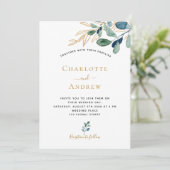 Eucalyptus greenery goudbruine bruiloft (Staand voorkant)