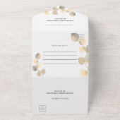 Eucalyptus greenery gouden bruiloft all in one uitnodiging (Buitenkant)