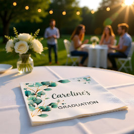 Eucalyptus Greenery Grad Party Servet