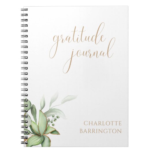Eucalyptus Greenery Gratitude Journal Notitieboek (Voorkant)