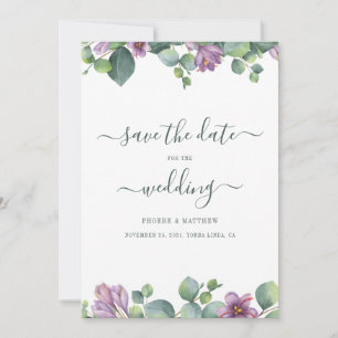 Eucalyptus Greenery Green Paars Green Save The Date