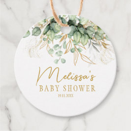 Eucalyptus Greenery Groene Blad & Goud Baby shower Bedankjes Labels