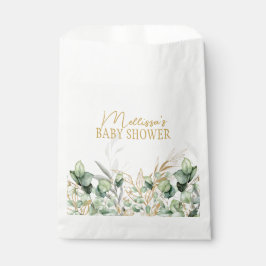 Eucalyptus Greenery Groene Blad & Goud Baby shower Bedankzakje