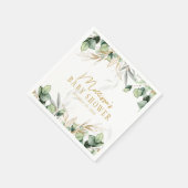 Eucalyptus Greenery Groene Blad & Goud Baby shower Servet (Hoek)
