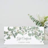 Eucalyptus Greenery Gum Bloesems Cadeaubon (Staand voorkant)