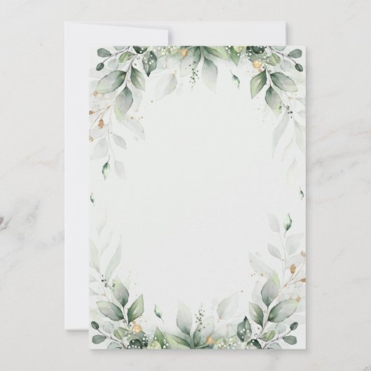 Eucalyptus Greenery Gum Botanical Rustic Calendar Save The Date (Achterkant)