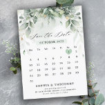 Eucalyptus Greenery Gum Botanical Rustic Calendar Save The Date<br><div class="desc">Elegant en modern voorjaar / midzomer botanische kalender met een prullenbak van zachte waterverf groene bladeren / botanische bladeren / eucalyptus en gouden glitterstof . Zoek meer overeenkomende design en variaties uit mijn winkel met 'blissweddingpaperie'. Je kunt contact met me opnemen voor meer aanpassingen of overeenkomende objecten.</div>