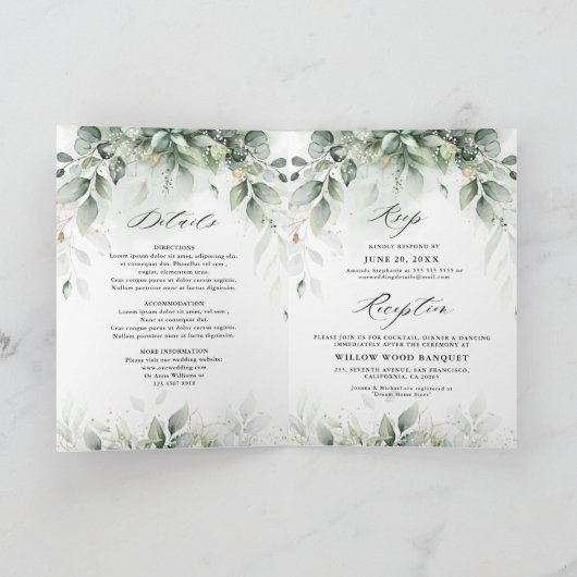 Eucalyptus Greenery Gum Botanical Rustic Wedding (Binnen)