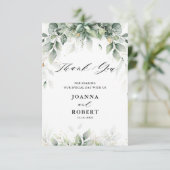 Eucalyptus Greenery Gum Botanical Rustic Wedding Bedankkaart (Staand voorkant)