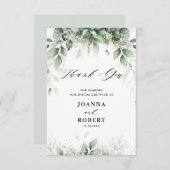 Eucalyptus Greenery Gum Botanical Rustic Wedding Bedankkaart (Voorkant / Achterkant)